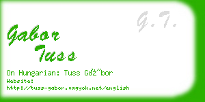 gabor tuss business card